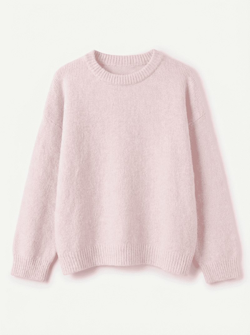 Soft pink crew neck sweater