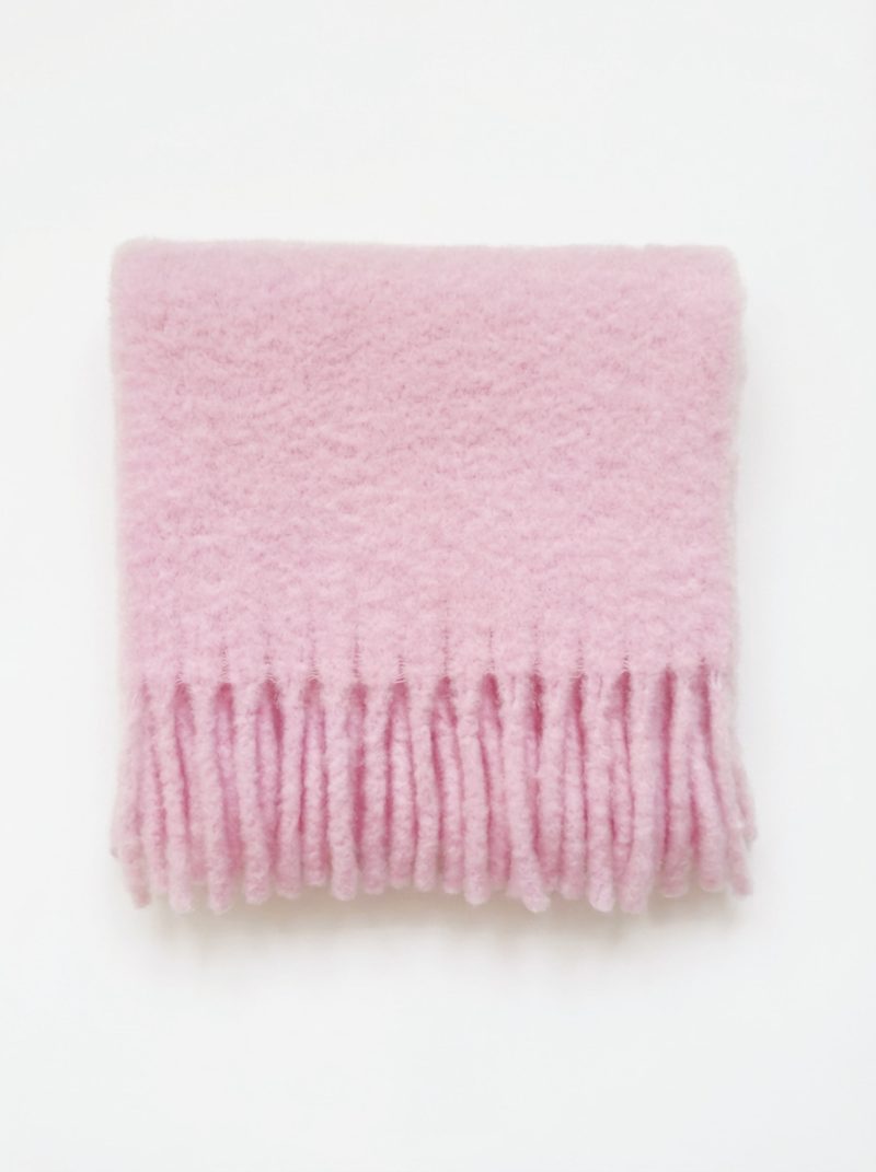 Oversized Wool Blend Scarf - Rose Sakura