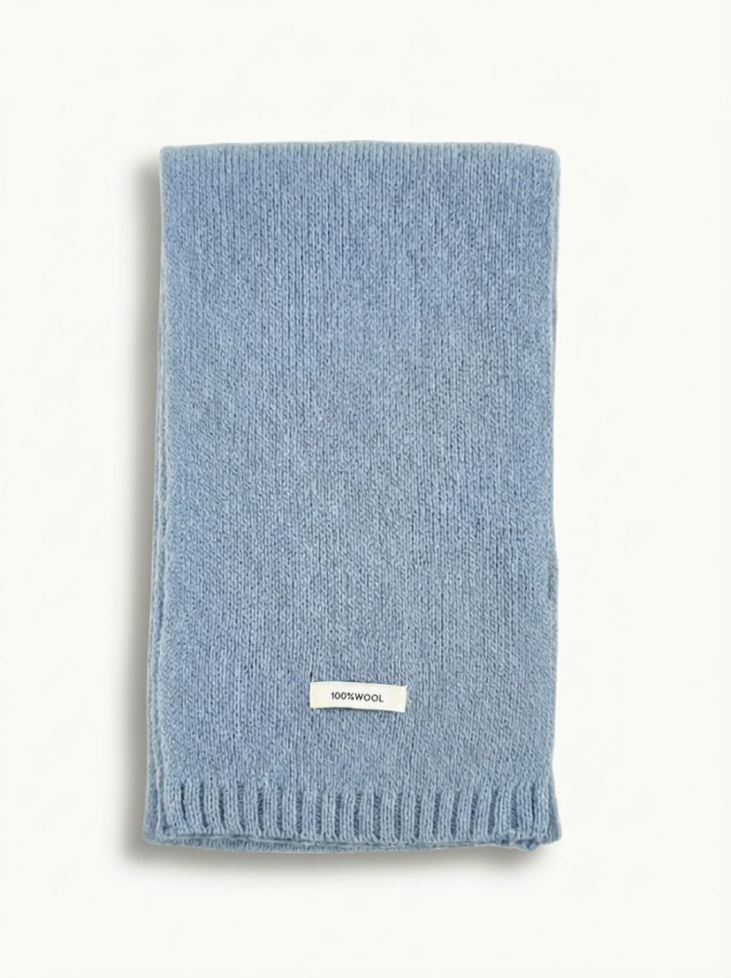 Baby blue wool scarf